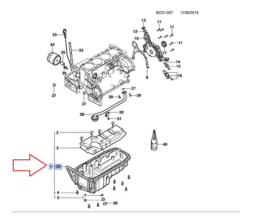 Carter Aceite Motor Tornado Ng 1.8 2004 A 2020 Gm Parts