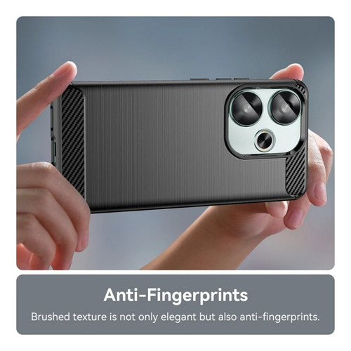 Case For Xiaomi Poco F6 Dibujo De Fibra De Carbono