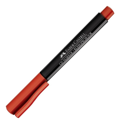 Marcador Retroprojetor Cd 1.0 Faber-castell C/ 12 Vermelho