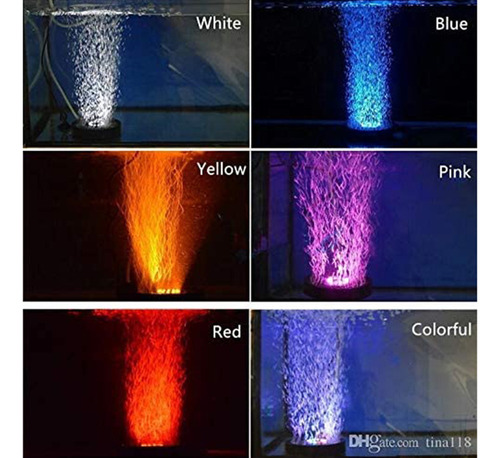 Nova Bomba De Luces Led Redondas Con Burbujas For Acuarios