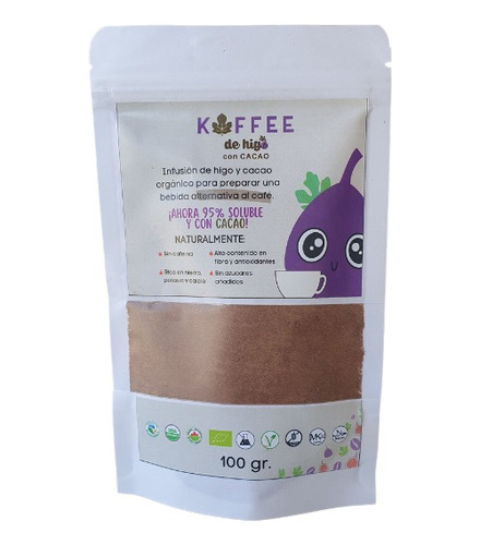 Kaffee De Higo Con Cacao 95% Soluble Sin Cafeína 100g