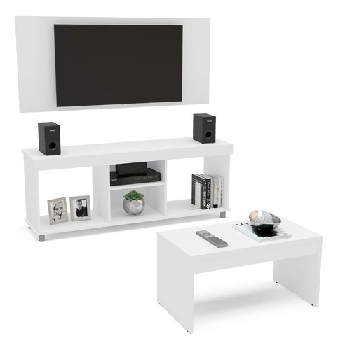 Combo De Mesa Tv, Mesa De Centro Y Base De Tv Moderno