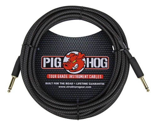 Cable Guitarra Bajo Ukulele Pig Hog 5.64mt Ph186 Plug 