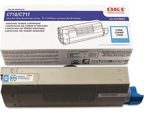 Tóner Oki 44318603 Color Cian