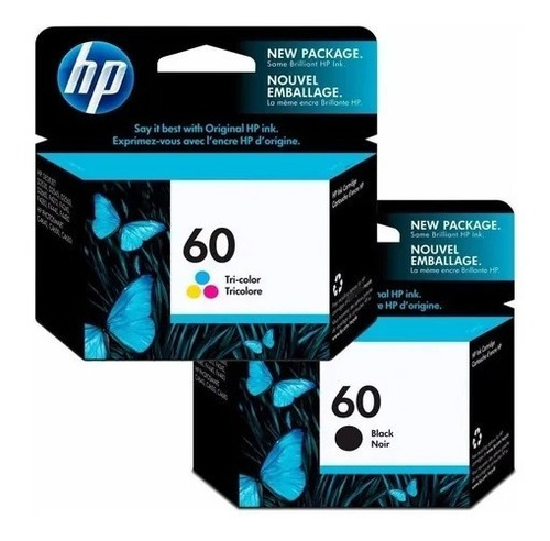 Kit 3 Cartucho Tinta Hp 60 2 Negro Cc640wl 1 Color Cc643wl