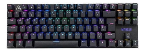 Teclado Mecanico Mancer Ghoul Mk2 Rgb Abnt2 Switch Marrom Cor De Teclado Preto Idioma Português Brasil