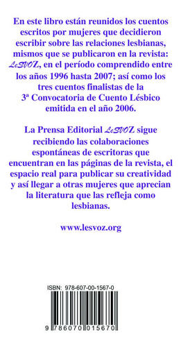 Imagen 2 de 4 de Antología Del Cuento Lésbico, Lesvoz.