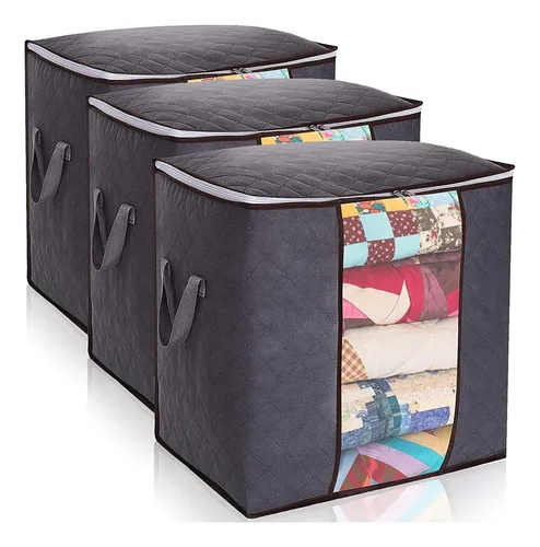 Set De Cajas Plegables Para Almacenar Cobijas Ropa 3 Piezas