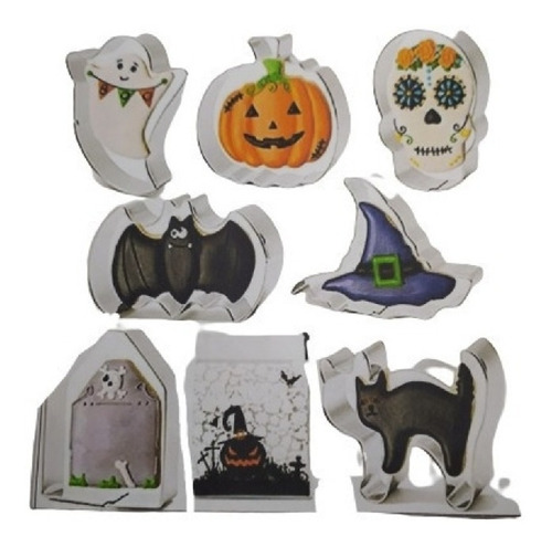 Cortador Galletas Fondant Helloween Figuras X 8