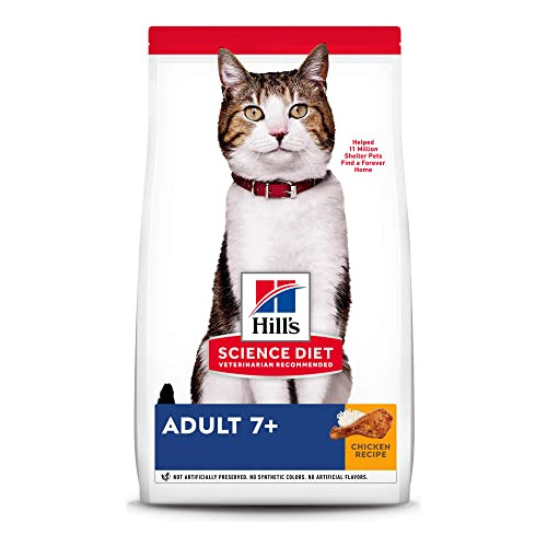 Pienso Gatos Hills Senior Pollo 7+, 16 Lb.