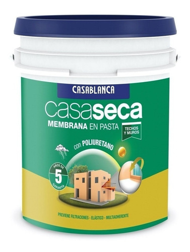 Casaseca Membrana En Pasta 4 Kg Con Poliuretano Casablanca