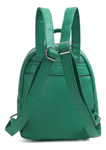 Bolsa Nautica Tipo Backpack Interior Amplio Acabado De Los Herrajes Níquel Color Verde Correa De Hombro Al Tono De La Bolsa Diseño De La Tela Liso