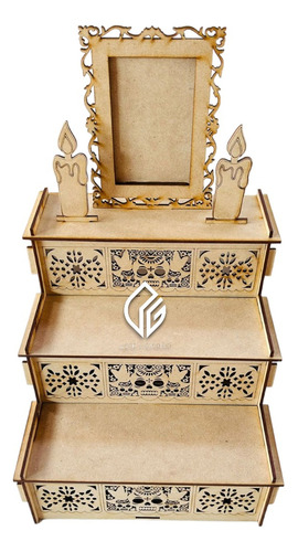 10pcs Mini Altar Día De Muertos Ofrenda Mdf 3mm P/escritorio