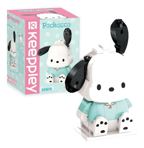 Hello Kitty And Friends, personaje de Keeppley ensamblando bloques, número de piezas 186, versión del personaje de Pochacco