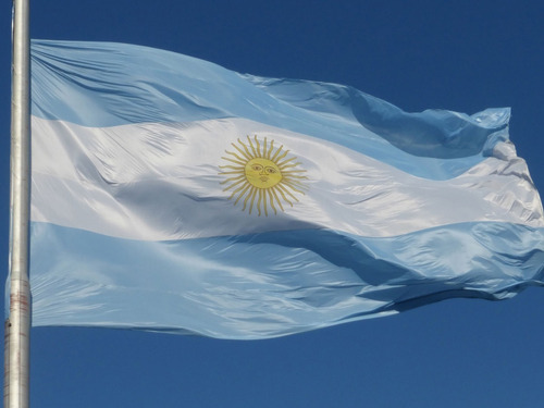 Bandera Argentina De Flameo 75x120- Reforzadas-milenio
