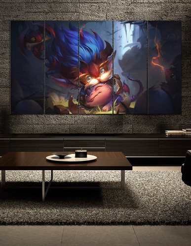 Cuadro Poliptico Heimerdinger Entrenador Dragones Canvas Art