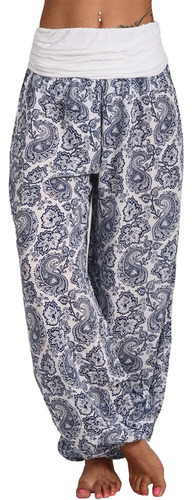 Pantalones Casuales Con Estampado Bohemio Para Mujer, Pantal