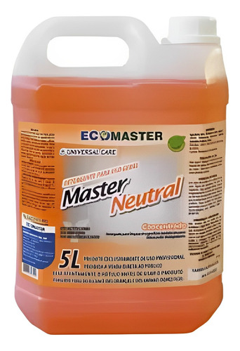 Master Neutral 5lts - Detergente Para Uso Geral