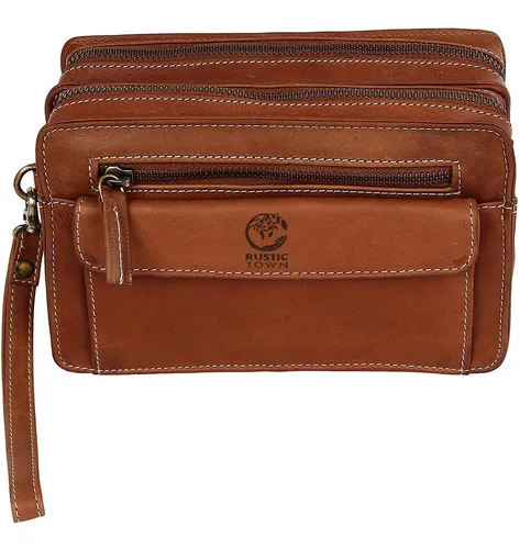 Mens leather 2024 hand pouch