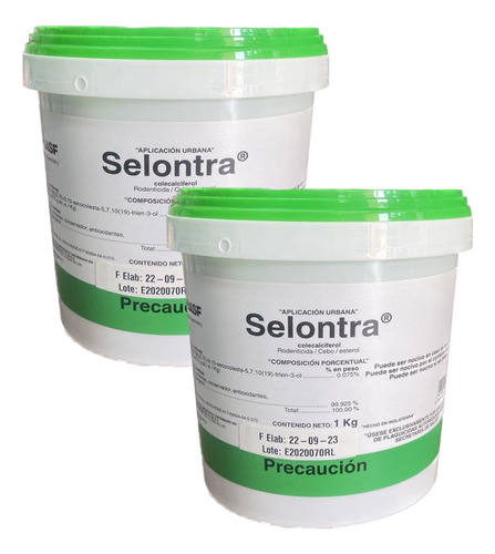 Selontra Basf Cebo P/ Ratas Eficaz 1 Kg 2 Piezas