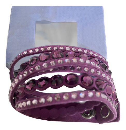 Brazalete Pulsera Swarovski Slake Scar Morado Ed Limitada Morado 40 Cm 1.067 M (Usado)