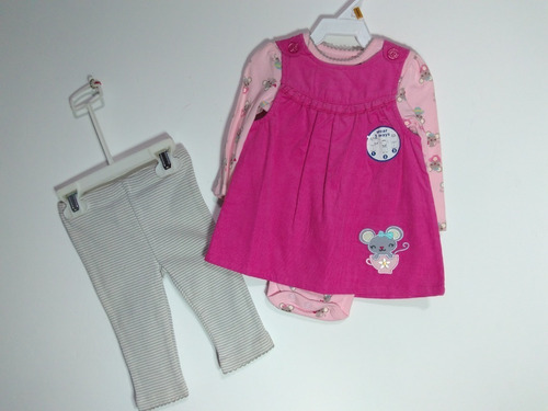 Conjunto Para Niña Little Wonder 3 A 6 Meses 3 Piezas