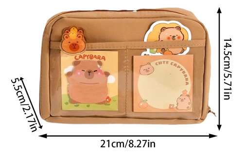 Conjunto De Papelaria Capybara Com 10 Compartimentos 2025