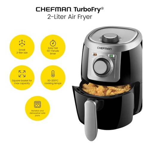 Chefman Small, Compact Air Fryer Cocina Saludable, 2 Qt, Ant