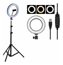 Comprar Aro Led De Luz 30cm X 30cm Soporte Para Celular + Tripode 