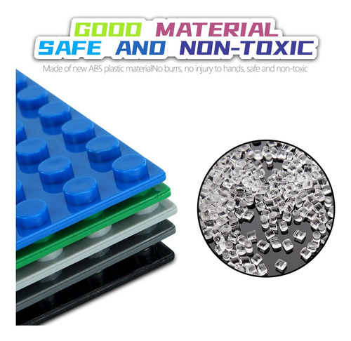Ekind 4 Pcs Classic 5 X 10 Building Baseplates, Compati...