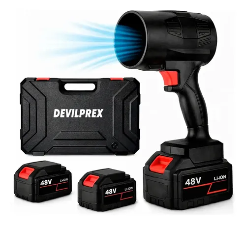 Soprador De Ar Portátil 800w 48v Com 2 Baterias + Maleta Devilprex