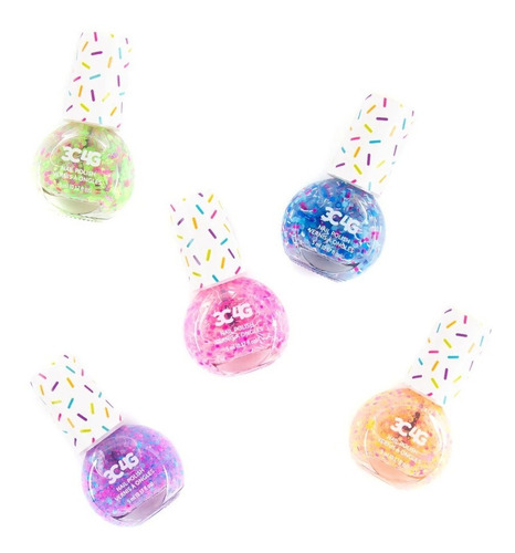 Set 5 Esmaltes Uñas Para Niña Confetti Make It Real-hopetoys