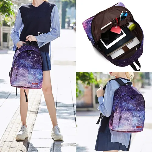 Joseko Estudiante Mochila Patr n Galaxy School Bookbag Bols