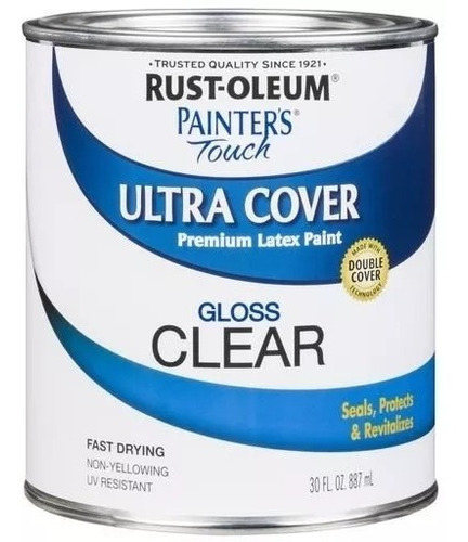 Laca Transparente Brillante Ultra Cover Rust Oleum X 0.94lt