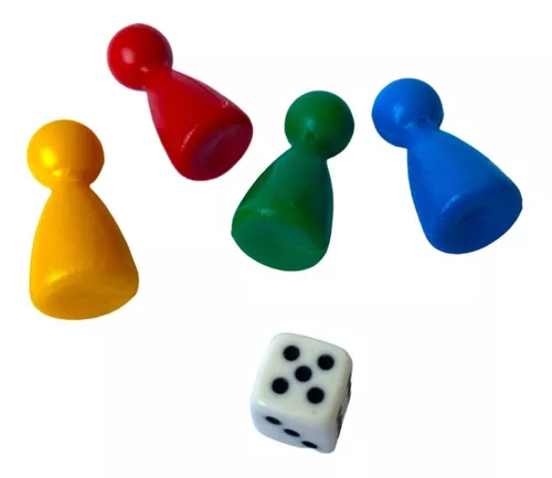 Brinquedo Jogo ludo com 16 peões e 1 dado - NostalShop