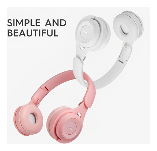 Auricular Bluetooth Manos Libres Inalámbrico Vincha Y08 Rosa