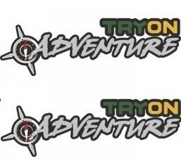 Kit Dois Adesivos Tryon Adventure Grande + Brinde