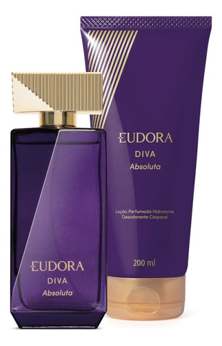 Combo Eudora Diva Absoluta: Desodorante Colônia 100ml + Loção Corporal 200ml