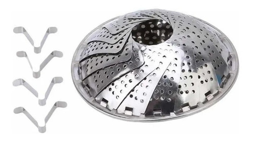 Imagen 3 de 5 de Vaporera Plegable Cocina Cesta Humeante Olla De Vapor Cocina