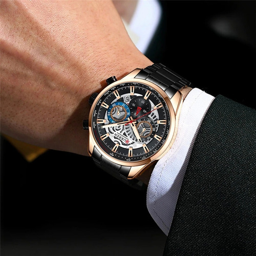 Reloj De Cuarzo Curren 8391 Con Correa De Acero Para Hombre