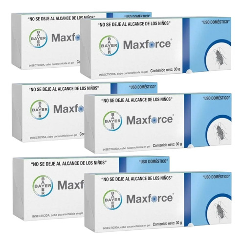 Maxforce Jeringa Con Gel Mata Cucarachas 30gr Bayer 6 Piezas