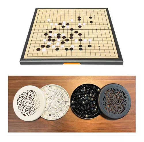 Hibcotuo Conjunto de jogos magnéticos Go 19x19 Conjunto de jogos de  tabuleiro dobrável para viagem portátil leve Weiqi xadrez chinês antigo jogo  de salão de jogos brinquedo para pais : : Brinquedos