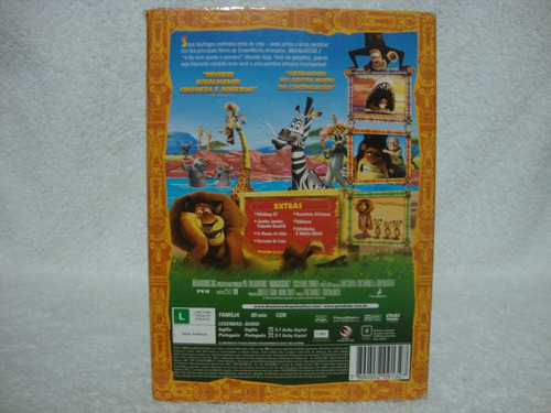 Dvd Duplo Original Madagascar 2- Com Luva (Usado)