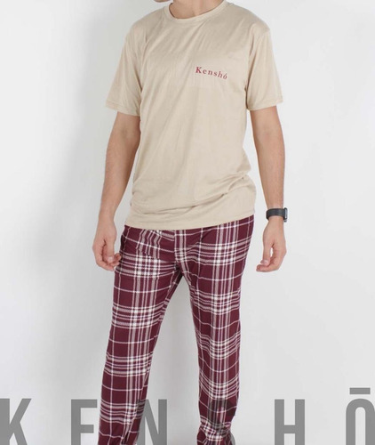 Imagen 5 de 5 de Pijama Unisex Beige Pantalón Nueva Algodón Fpx