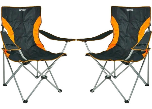 Combo 2 Sillon Director Plegable Acero Inox Camping Playa