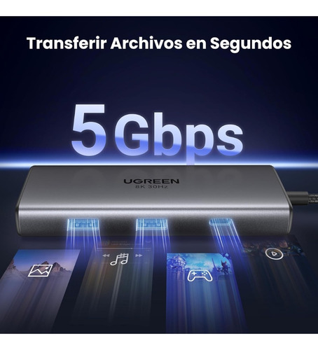 Hub Usb-c 6 En 1 Ugreen 2 Usb-a, 2 Usb-c, 2 Hdmi 4k/60hz