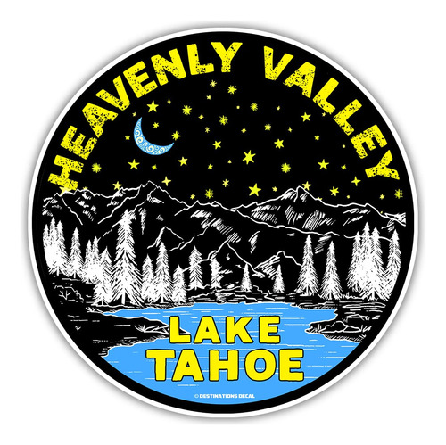  Pegatina De Lago Tahoe Heavenly Valley 3  Interior O E...