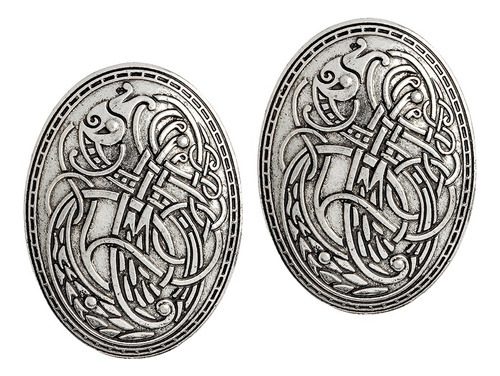 2x Pin Amulet De Los Vikingos Nórdicos Con Forma De Dragón E