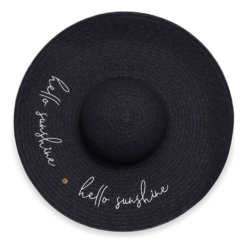 Katie Loxton Hello Sunshine Sombrero De Paja Negro De Talla 