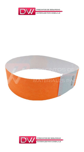 Imagen 3 de 10 de Pulseras Tyvek Identificación Eventos Lisas X1000un